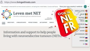 Ipsen website Leven met NET nu ook in Nederlands en Frans beschikbaar